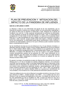 Spanish: Plan de prevención y mitigación del impacto de la pandemia de influenza (2010)