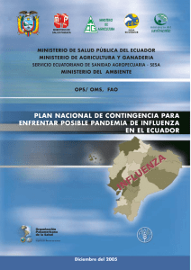 Spanish: Plan nacional de contingencia para enfrentar posible pandemia de influenza en el Ecuador (2005)