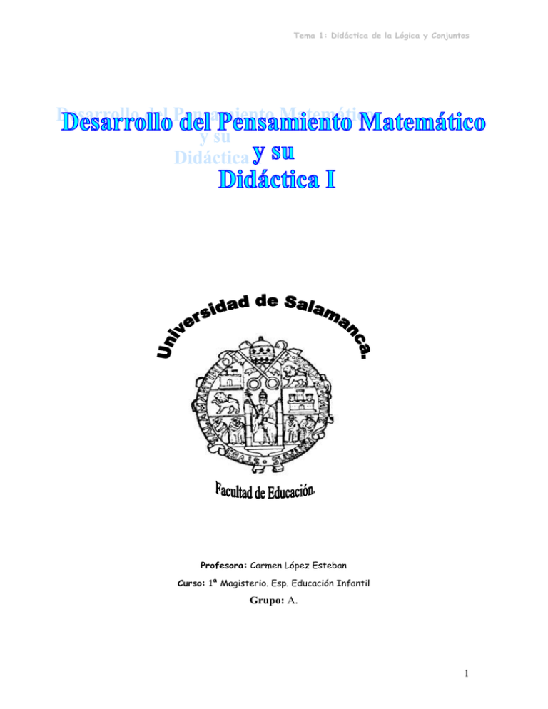 Desarrollo Del Pensamiento Lógico En El Infante