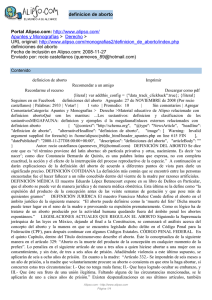 definicion de aborto Portal Alipso.com:  Apuntes y Monograf&iacute;as