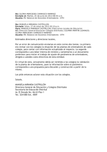 • Comunicación aclaratoria de la SED, precisando que no ha “adoptado” un nuevo parámetro para orientadores en Bogotá.