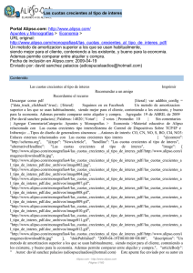 Las cuotas crecientes al tipo de interes Portal Alipso.com:  Apuntes y Monografías