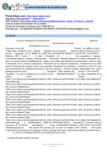 La nueva formación de la policía local Portal Alipso.com:  Apuntes y Monografías