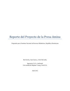 Reporte del Proyecto de la Presa Amina