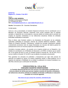 •    Ver Carta de la CNSC al Secretario de Educación de Bogotá