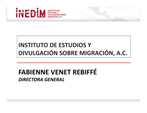 Presentación de los objetivos y proyectos del INEDIM por Fabienne Venet