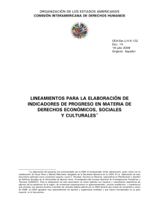 Lineamientos para la elaboración de indicadores de progreso en materia de derechos económicos, sociales y culturales