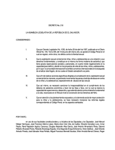 Decreto Nº 210 sobre trata de personas y tráfico de migrantes del 25 de noviembre de 2003