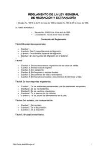 Ley de Migración y Extranjería. Ley Nº 8.487 de 2005 (vigencia a partir de 2006)