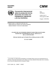 El Salvador - Informe Inicial, Agosto 2007