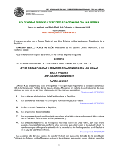 LEY DE OBRAS PÚBLICAS Y SERVICIOS RELACIONADOS CON LAS MISMAS