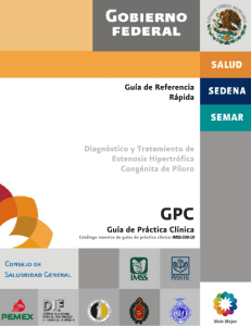 GPC Guía de Referencia Rápida Guía de Práctica Clínica