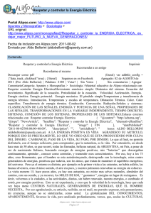 Respetar y controlar la Energía Eléctrica Portal Alipso.com:  Apuntes y Monografías