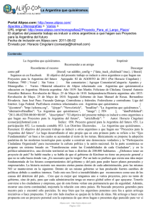 La Argentina que quisiéramos. Portal Alipso.com:  Apuntes y Monografías