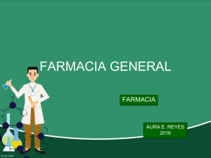 PRESENTACION DEL CURSO DE FARMACIA GENERAL