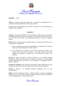 Decreto No. 412 - 06 - Sobre Tarifas Portuarias
