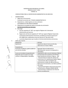 MUNICIPALIDAD PROVINCIAL DE HUARAL PROCECO CAS N° II 2015 CODIGO: 22