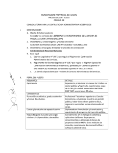 MUNICIPALIDAD PROVINCIAL DE HUARAL PROCECO CAS N° II 2015 CODIGO: 58