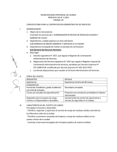 MUNICIPALIDAD PROVINCIAL DE HUARAL PROCECO CAS N° II 2015 CODIGO: 87