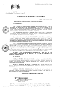 RESOLUCIÓN DE ALCALDÍA Nº 182-2016-MPH CONSIDERANDO: