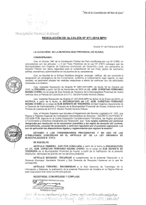 RESOLUCIÓN DE ALCALDÍA Nº 071-2016-MPH
