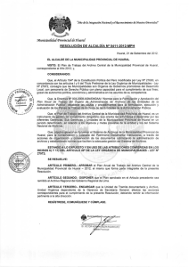 5WunicipaCiáaá Provincia[ áe uara[ RESOLUCIÓN DE  ALCALDÍA N° 0411-2012-MPH )lño áe