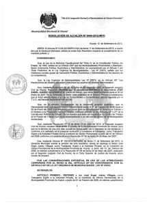 Provincia{ áe Jfuara{ RESOLUCIÓN DE  ALCALDÍA N° 0400-2012-MPH