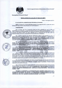 !MunicipaBáaá &lt;Pro1lincialáe 1fuara{ RESOLUCiÓN DE ALCALDíA N° 0365-2012-MPH
