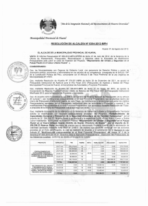 y :M.unicipaCúfaá Provincia{ de RESOLUCiÓN DE ALCALDíA N° 0354-2012-MPH &#34;jlño áe CaIntegración Nacionai