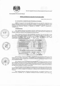 :M.unicipa(iáaá Prooincial de RESOLUCiÓN DE ALCALDíA N° 0318-2012-MPH Huaral