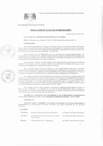de 'uarai RESOLUCiÓN DE ALCALDíA N° 0289-2012-MPH 'Mimicipaluiad.