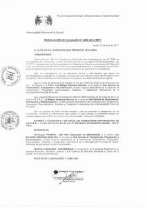 .'Municipalidad Provincial de uaral y RESOLUCiÓN