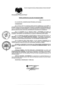Provincia{ RESOLUCIÓN  DE  ALCALDÍA N° 0248-2012-MPH y 5llunicipafiáaá