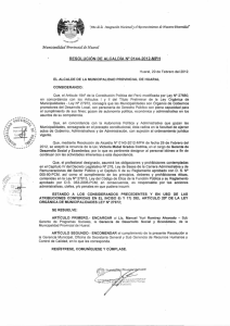 RESOLUCIÓN  DE  ALCALDÍA N 0144-2012-MPH °
