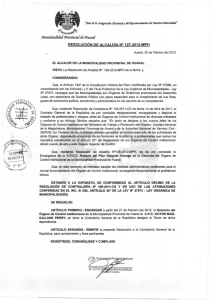 RESOLUCIÓN  DE  ALCALDÍA N° 127 -2012-MPH áe Integracifm :Naciona[