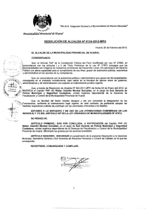 áe RESOLUCIÓN  DE ALCALDÍA N° 0124-2012-MPH