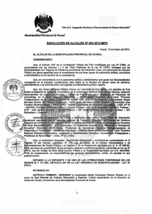 RESOLUCIÓN DE  ALCALDÍA N° 053-2012-MPH N en