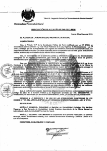 RESOLUCIÓN  DE ALCALDÍA N° 045-2012-MPH y de N-