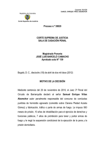 Proceso n.º 38020  CORTE SUPREMA DE JUSTICIA SALA DE CASACIÓN PENAL
