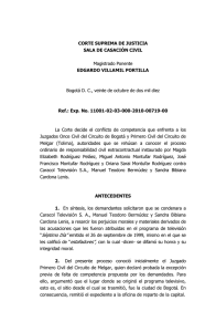 CORTE SUPREMA DE JUSTICIA SALA DE CASACIÓN CIVIL EDGARDO VILLAMIL PORTILLA
