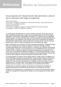 Artículos Boletín de Interpretación Una propuesta de interpretación del patrimonio cultural