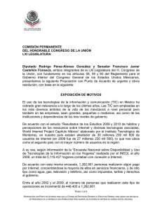 COMISIÓN PERMANENTE DEL HONORABLE CONGRESO DE LA UNIÓN LXI LEGISLATURA