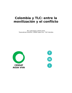 Colombia y TLC : entre la movilización y el conflicto