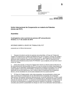 S Unión Internacional de Cooperación en materia de Patentes (Unión del PCT) Asamblea