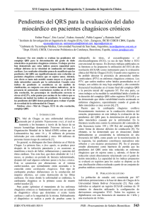 " Pendientes del QRS para la evaluación del daño miocárdico en pacientes chagásicos crónicos"