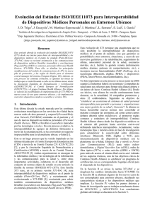 " Evolución del Estándar ISO/IEEE11073 para Interoperabilidad de Dispositivos Médicos Personales en Entornos Ubicuos"