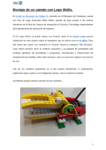 Montaje de un caimán con Lego WeDo. 