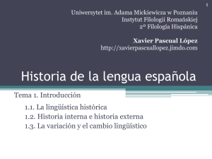 historia lengua espanola tema 1cr