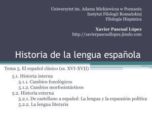 historia lengua espanola tema 5cr