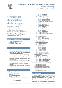 Gramatica descriptiva 2 programa 2015 2016